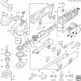 FEIN Abdeckung | Ersatzteile für WPO 14-15 XE (50/60Hz, 220/230V) - 31420125000