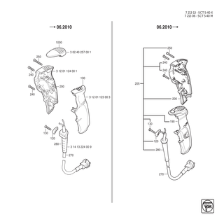 FEIN Handgriff Repair-Set | Ersatzteile für SCT 5-40 X (50/60Hz, 220/230V) - 31201136030