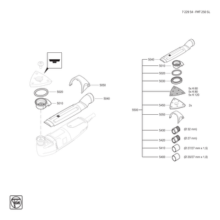 FEIN Buchse Set | Ersatzteile für FMT 250 SL (50/60Hz, 220/230V) - 30508042010