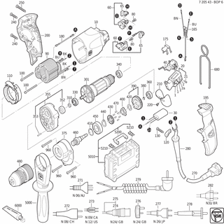 FEIN Handgriffhalbschale | Ersatzteile für BOP 6 (50/60Hz, 220/230V) - 31201137000
