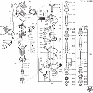 FEIN Elektronik 220-230V,50/60Hz | Ersatzteile für KBM 65 U (50/60Hz, 220/230V) - 30762442990
