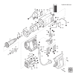 FEIN Schalter | Ersatzteile für BOS 16-2 (50/60Hz, 220/230V) - 30701292010