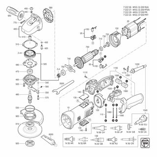 FEIN Kohlebürste 220-230V, 50/60Hz | Ersatzteile für WSG 17-150 PRT (50/60Hz, 220/230V) - 30711158000