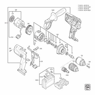 FEIN Schalter 14,4V | Ersatzteile für ASCM 14 QX (14,4V) - 30701318960