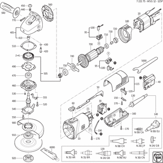 FEIN Schraube TX20 | Ersatzteile für WSG 12-125 P (50/60Hz, 220/230V) - 33024073000