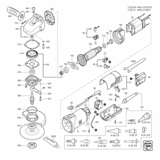 FEIN Deckel OT | Ersatzteile für WSG 17-150 P (50/60Hz, 220/230V) - 32427154010