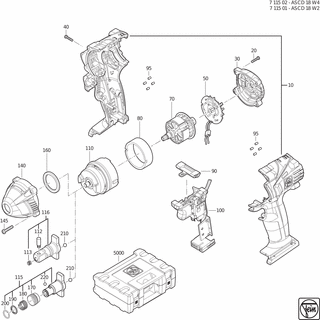 FEIN Kunststoff-Werkzeugkoffer | Ersatzteile für ASCD 18 W4 - 33901141010