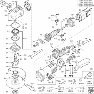 FEIN Handgriff | Ersatzteile für WSG 15-150 PR (50/60Hz, 220/230V) - 31204193010