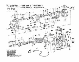 BOSCH Ein/Aus-Schalter | Ersatzteile fr CSB 660-2 |...