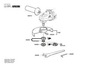 BOSCH Innensechskantschlssel | Ersatzteile fr GWS 9-150 C | 2610364015