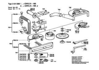 BOSCH Zweilochmutterndreher | Ersatzteile fr GWS 21-180 | 1607950048