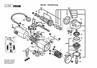 BOSCH Zweilochmutterndreher | Ersatzteile für GWS 7-115 | 1607950043