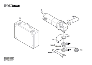 BOSCH Typschild | Ersatzteile fr GWS 14-125 C | 160111A3H3