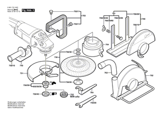 BOSCH Handgriff | Ersatzteile f�r GWS 2000-18 J | 1619P11545