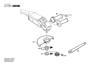 BOSCH Schleifspindel | Ersatzteile f�r GWS 2000-230 JH | 160312305U
