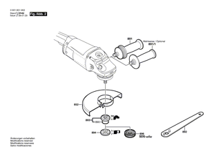 BOSCH Handgriff | Ersatzteile f�r GWS 21-180 H | 1619P11545