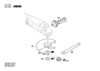 BOSCH Schleifspindel | Ersatzteile f�r GWS 26-180 BV | 160312305U