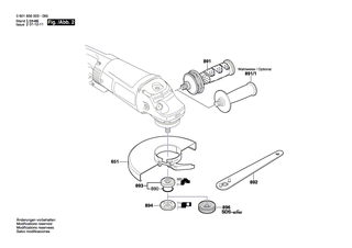 BOSCH Schleifspindel | Ersatzteile f�r GWS 26-230 B | 160312305U