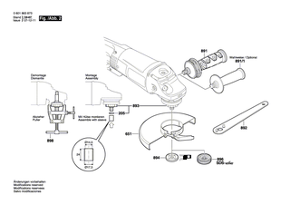 BOSCH Teilesatz | Ersatzteile f�r GWS 24-180 JBX | 1600A003FR