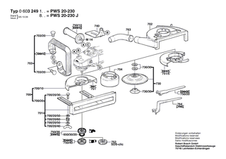 BOSCH Zweilochmutterndreher | Ersatzteile f�r PWS 20-230 J | 1607950004