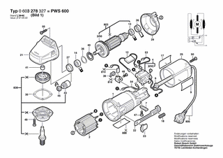 BOSCH Bürstenhalter | Ersatzteile für PWS 600 | 1600A003G4