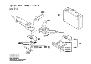 BOSCH Getriebeeinheit | Ersatzteile f�r PWS 13-125 CE | 1607000D4Y