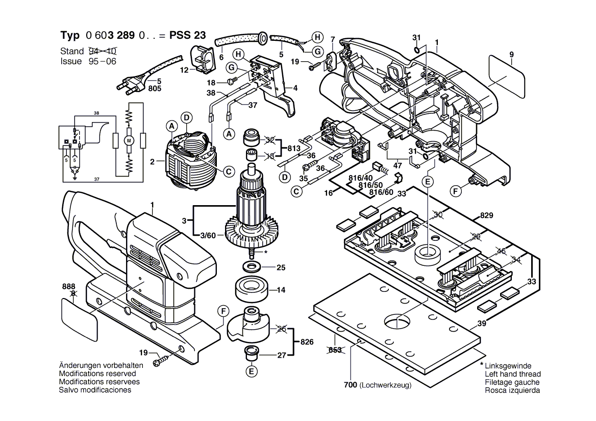 BOSCH Schwingplatte | Ersatzteile für PSS 23 - 0603289003 | 2608000910