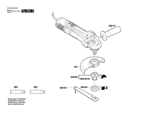 BOSCH Typschild | Ersatzteile f�r GWS 7-115 E | 1619P13143
