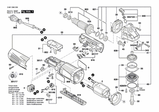 BOSCH Schleifspindel | Ersatzteile fr GWS 9-115 P | 1607000D6A