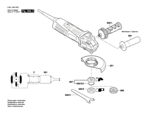 BOSCH Typschild | Ersatzteile f�r GWS 13-125 CI | 160111A3HG