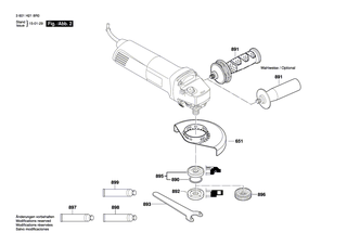 BOSCH Getriebeeinheit | Ersatzteile f�r GWS 1000 | 1607000D4Y