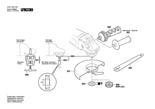 BOSCH Schutzhaube | Ersatzteile für GWS 24-230 JVX | 1600A00Z9L