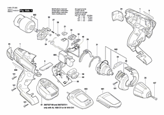BOSCH Ladegerät AUS AL 1830 CV 230/14,4-18V 1h | Ersatzteile für PSR 18 LI-2 | 2607225969