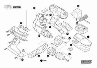 BOSCH Akku-Schlagbohrmaschine | Ersatzteile für 2598 | F0151018AR