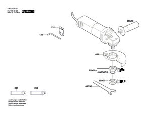 BOSCH Schleifspindel | Ersatzteile f�r GWS 6-115 | 1607000D6A