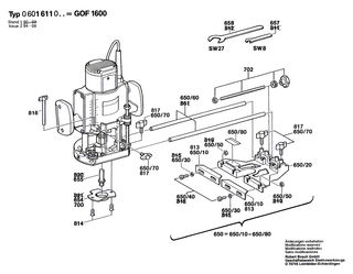 BOSCH Typschild | Ersatzteile f�r GOF 1600 | 160111A3H3