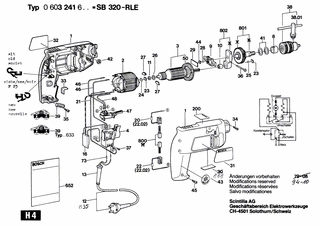 BOSCH Bohrspindel | Ersatzteile fr SB 400 RLE | 2606135904
