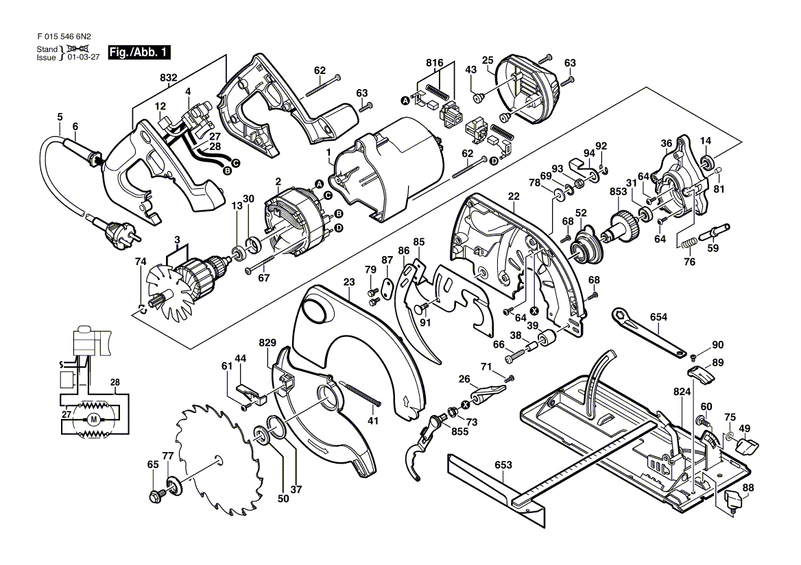 BOSCH Mutter | Ersatzteile für 5466 - F015546665 | 2610992567