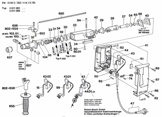 BOSCH Typschild | Ersatzteile für Bohrhammer | 160111A3H3