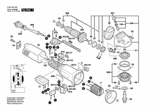 BOSCH Typschild | Ersatzteile für GWS 14-125C | 160111A3H3