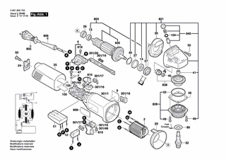 BOSCH Schleifspindel | Ersatzteile für GWS 14-125CE | 1607000D6A