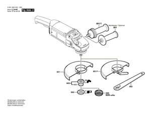 BOSCH Typschild | Ersatzteile f�r GWS 20-230 H | 160111A3H3