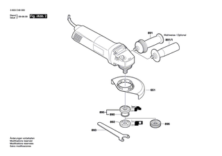 BOSCH Getriebeeinheit | Ersatzteile f�r PWS 13-125 CE | 1607000D4Y