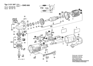 BOSCH GWS 650 - 0601347154