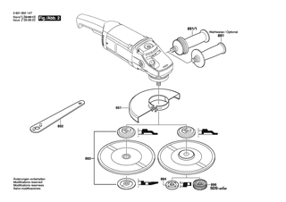 BOSCH GWS 2000 bare - 06018501H7