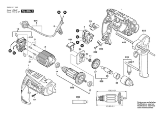 BOSCH GSB 13 RE BARE - 3601B171J1