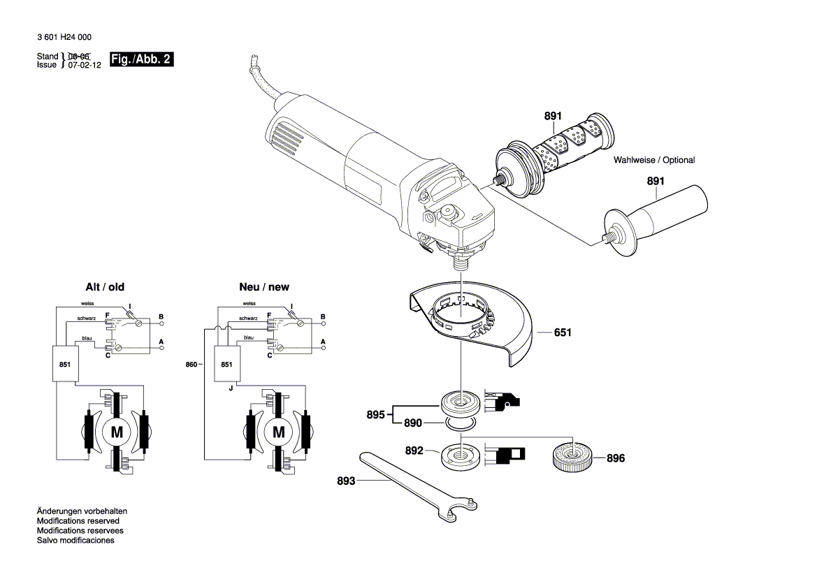 BOSCH GWS 14-125 CI - 3601H240G0