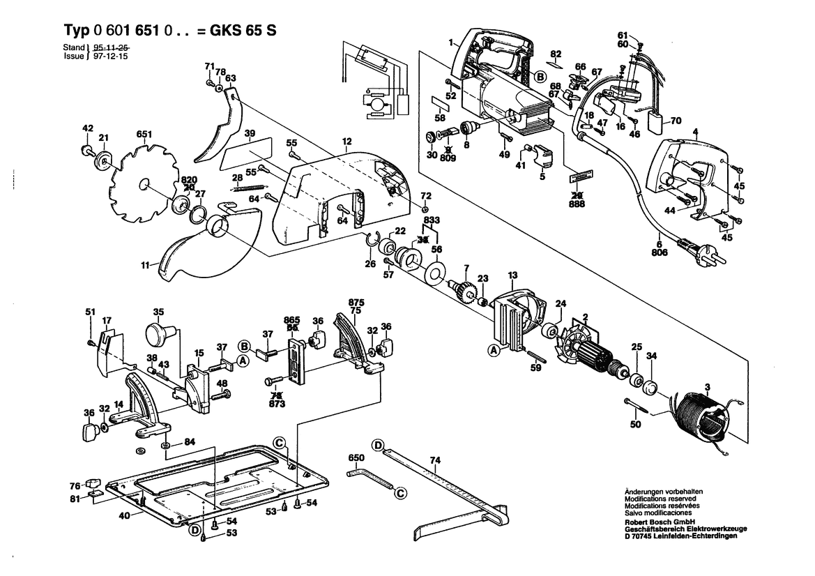 BOSCH GKS 65 S - 0601651032