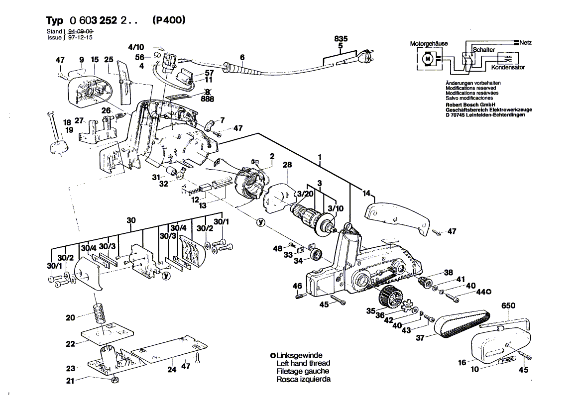 BOSCH P 400 - 0603252232