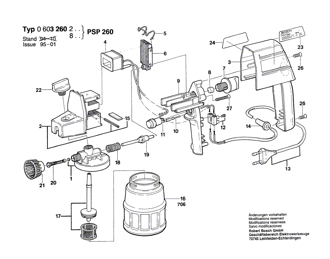 Bosch psp 260 инструкция